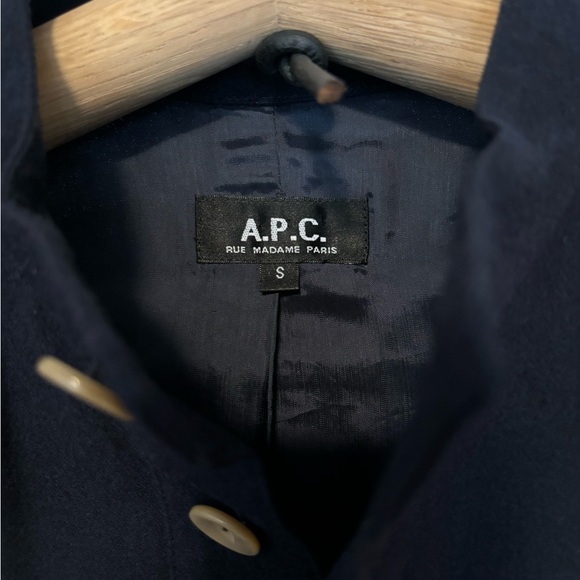 A.P.C. Navy Wool Dress Size S - Picture 4 of 4